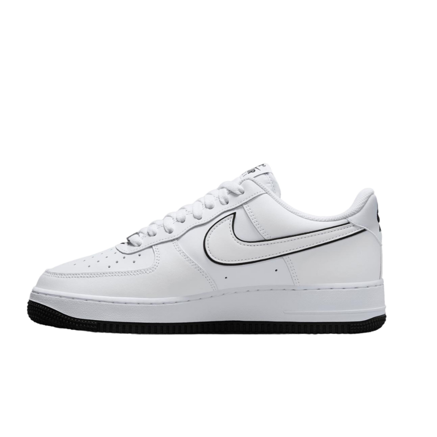 NIKE AIR FORCE 1 '07 WHITE BLACK DOUBLE SWOSH