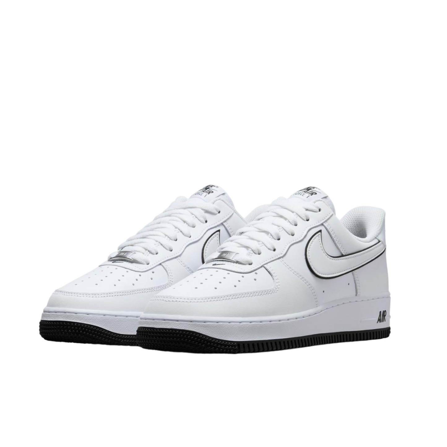 NIKE AIR FORCE 1 '07 WHITE BLACK DOUBLE SWOSH