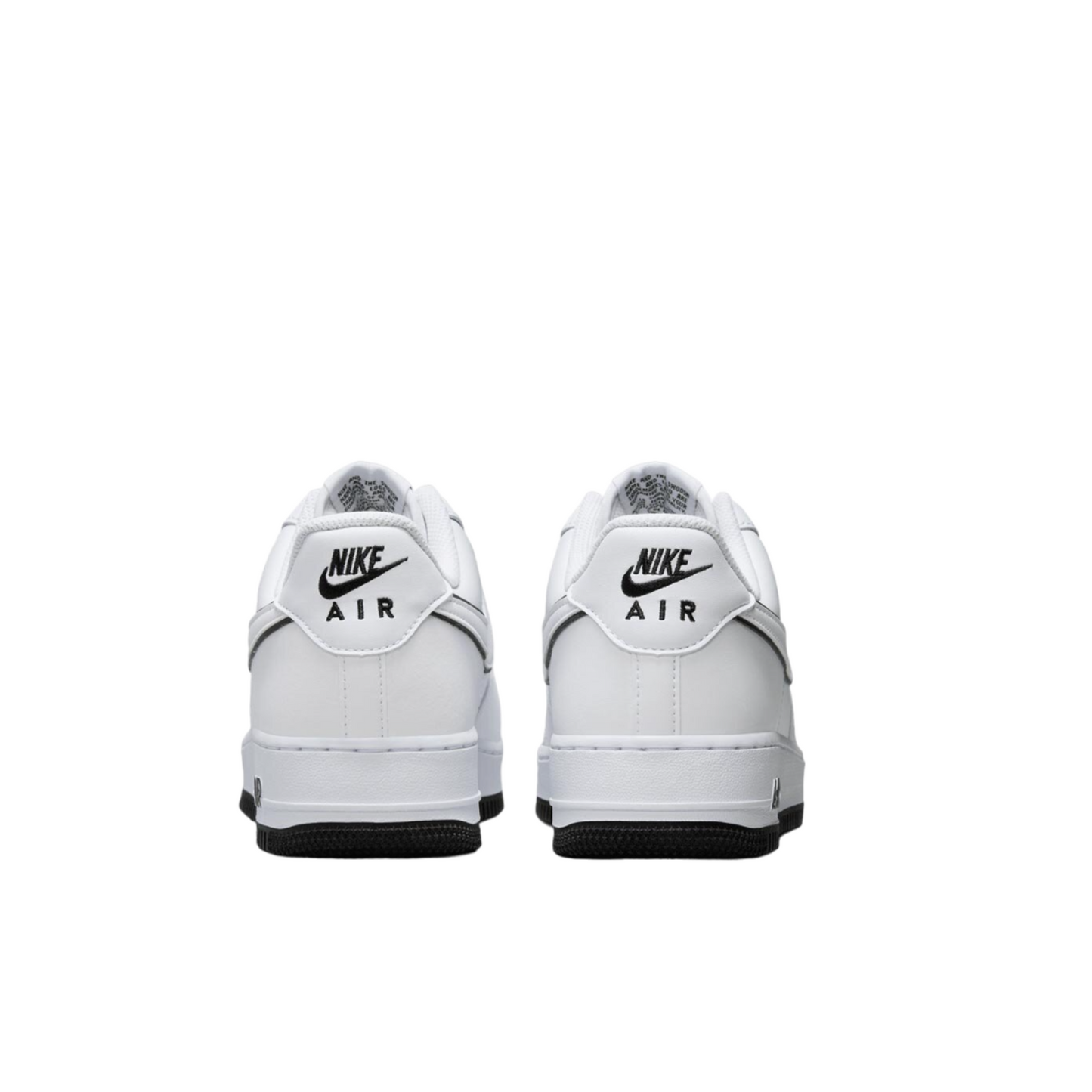 NIKE AIR FORCE 1 '07 WHITE BLACK DOUBLE SWOSH