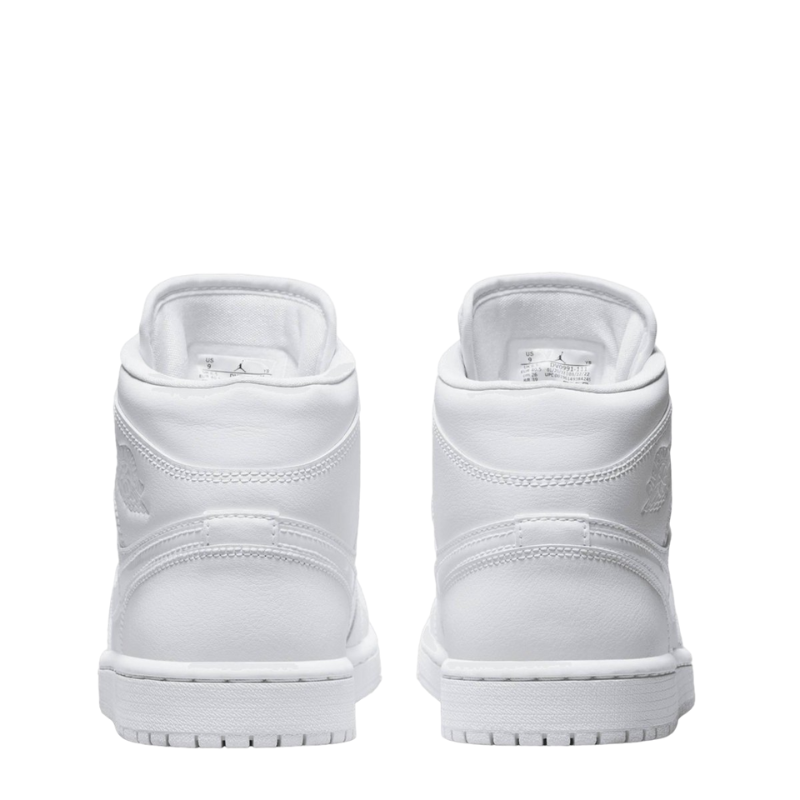 AIR JORDAN 1 MID TRIPLE WHITE WOMEN'S