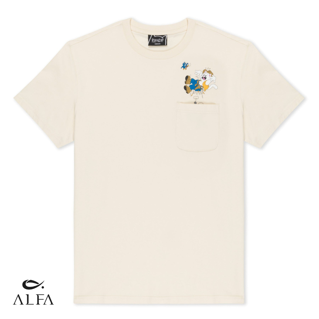 CAMISETA RIPNDIP PEW PEW POCKET TEE (NATURAL)